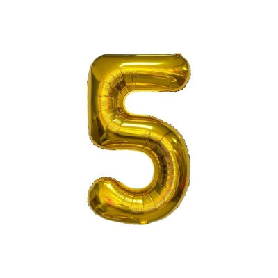34 Inch Gold Balloon Number 5