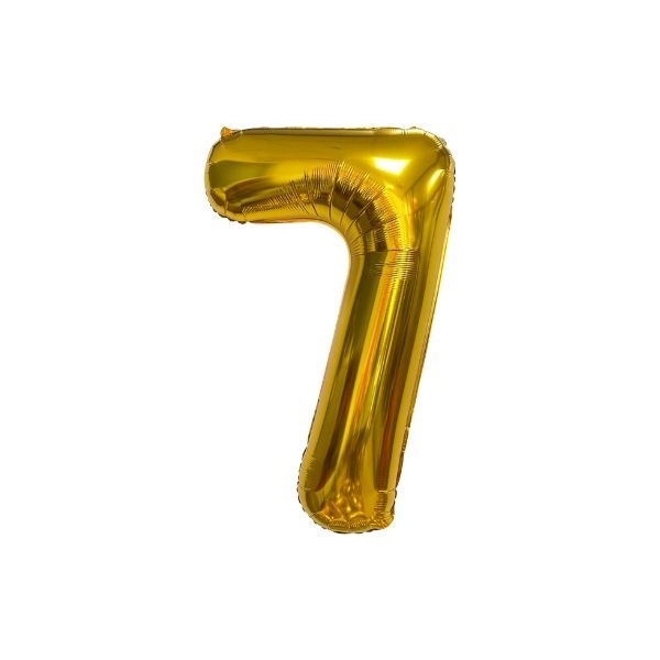 34 Inch Gold Balloon Number 7