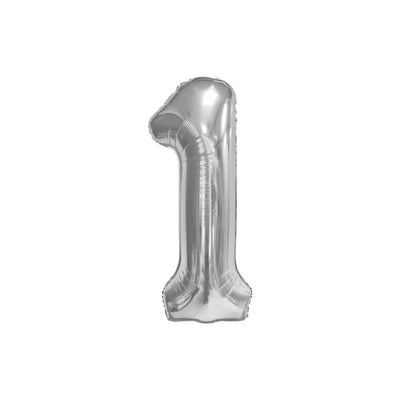34 Inch Silver Balloon Number 1