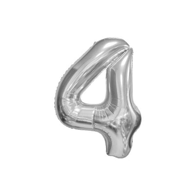 34 Inch Silver Balloon Number 4
