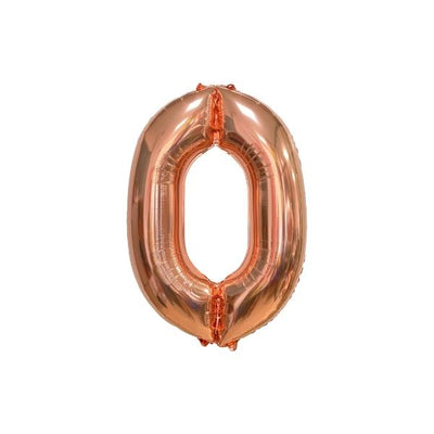 34 Inch Rose Gold Balloon Number 0