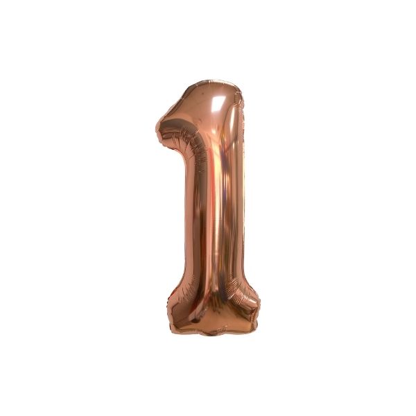 34 Inch Rose Gold Balloon Number 1