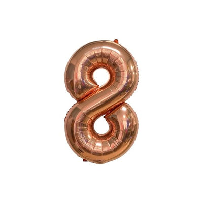 34 Inch Rose Gold Balloon Number 8