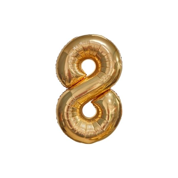 34 Inch Champagne Balloon Number 8