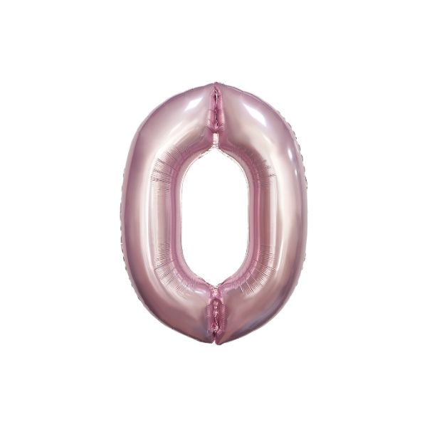 34 Inch Baby Pink Balloon Number 0