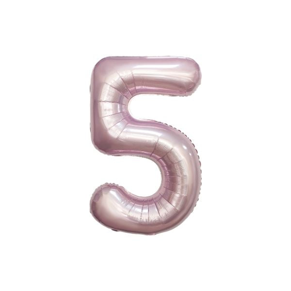 34 Inch Baby Pink Balloon Number 5