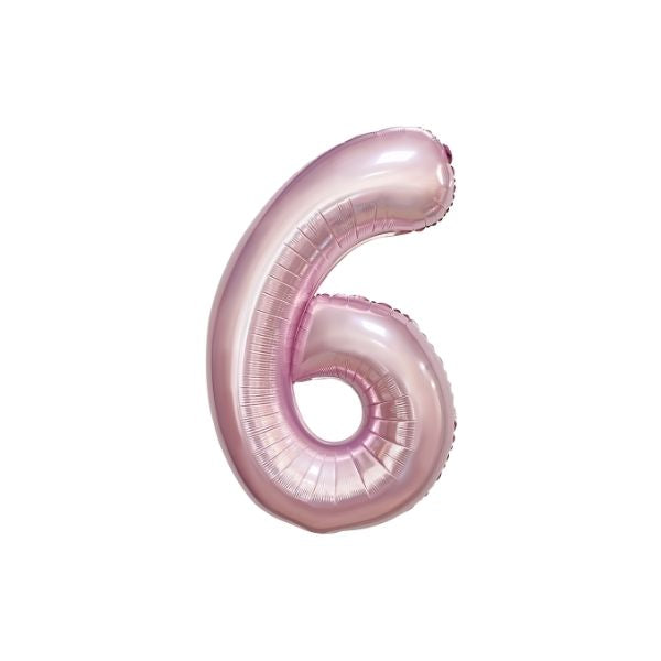 34 Inch Baby Pink Balloon Number 6