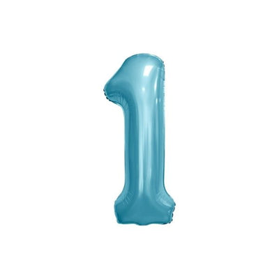 34 Inch Baby Blue Balloon Number 1
