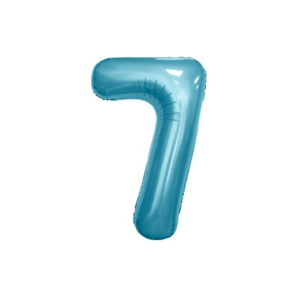 34 Inch Baby Blue Balloon Number 7