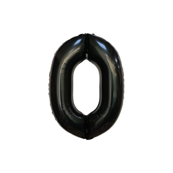 34 Inch Black Balloon Number 0