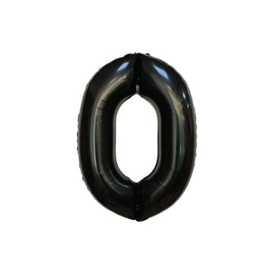 34 Inch Black Balloon Number 0