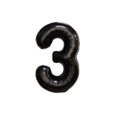 34 Inch Black Balloon Number 3