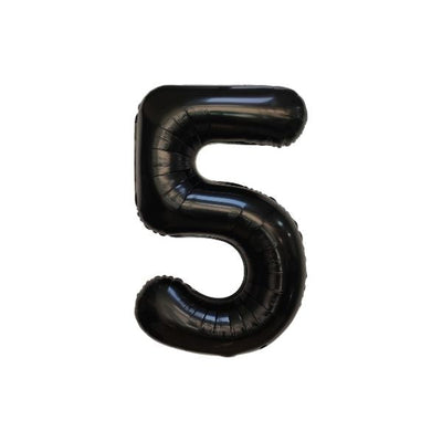34 Inch Black Balloon Number 5