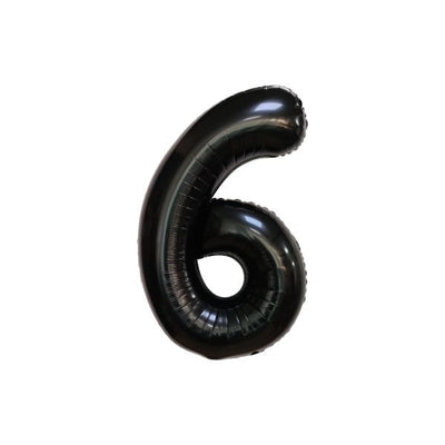 34 Inch Black Balloon Number 6