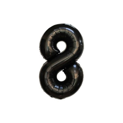 34 Inch Black Balloon Number 8