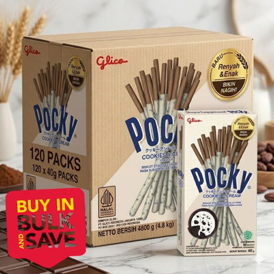 BULK 120pk Pocky Biscuit Stick Cookies & Cream 40g