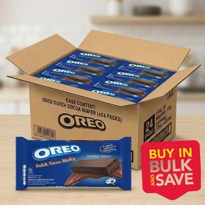 BULK 24pk Oreo Double Chocolate Wafer 117g
