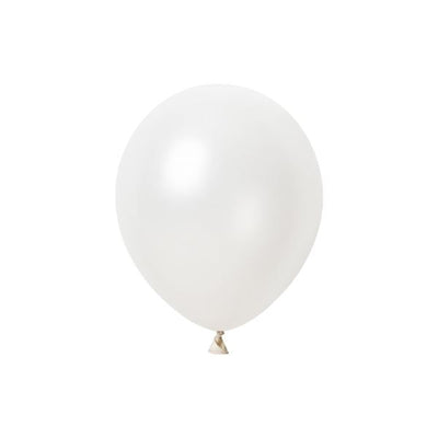 Balloon Metallic White 30cm 25pk