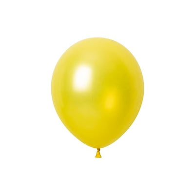 Balloon Metallic Yellow 30cm 25pk