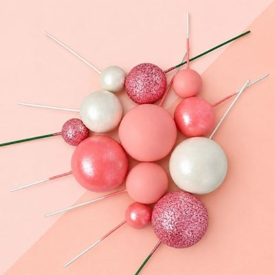 Berry Kiss Ball Toppers (12 Pack) by Iconic Cake Art