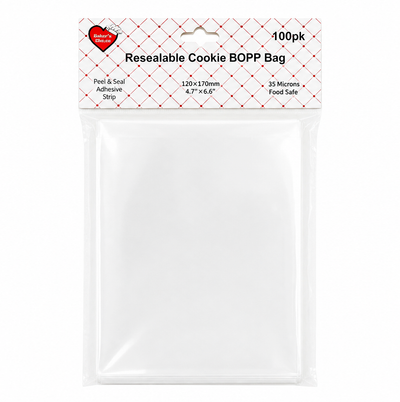 100pk BOPP Peel & Seal Bags 120x170mm 35um