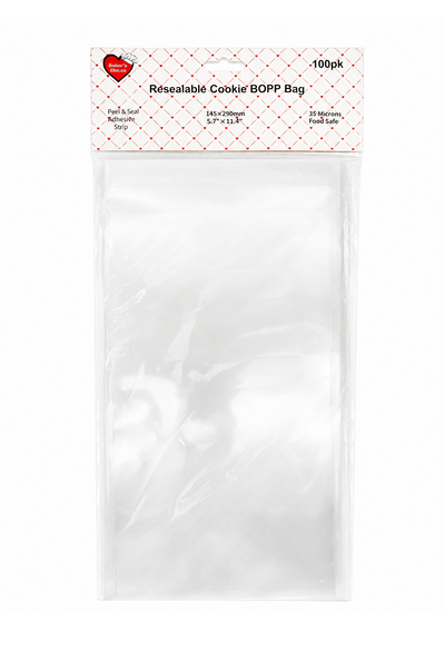100pk BOPP Peel & Seal Bags 145x290mm 35um