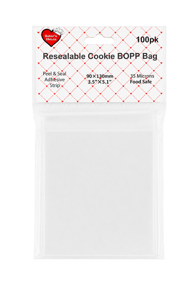 100pk BOPP Peel & Seal Bags 90x130mm 35um