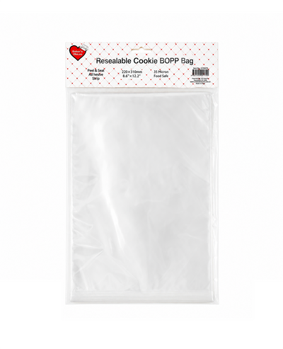 100pk BOPP Peel & Seal Bags 220x310mm 35um
