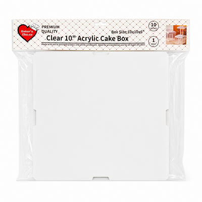 Clear 10in Acrylic Cake Box (10x10x6in)