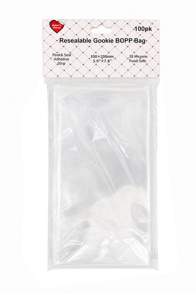 100pk BOPP Peel & Seal Bags 100x200mm 35um