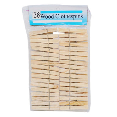 36pcs Wooden Clothes Pegs