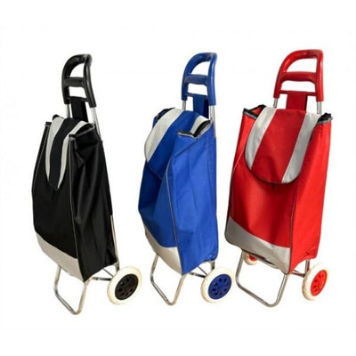Assorted Color Folding Shopping Trolley 96x35x25cm