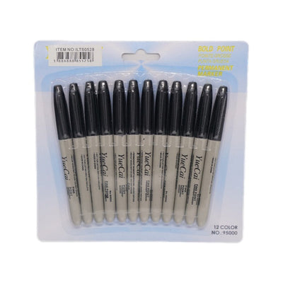 12-Color Set Oil-Based Marker Pens