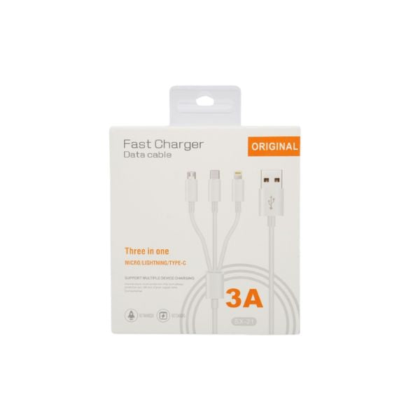 Phone Cable - 3 in 1 (Micro, Lightning, Type-C)