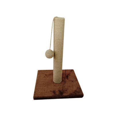 Purrfect 1 Tier Cat Scratching Pole 30x30x42cm (Grey or Brown)