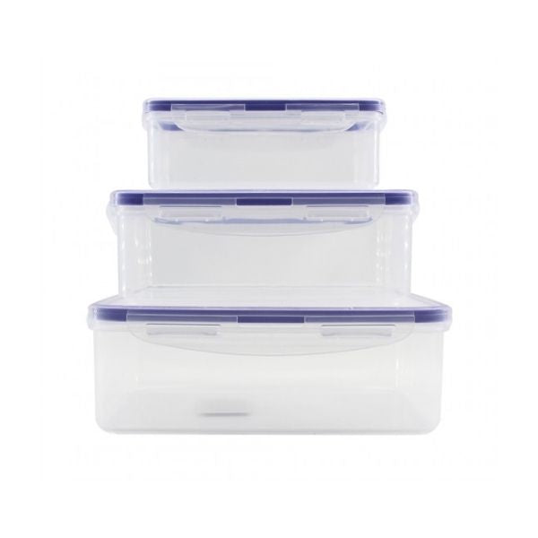 Reusable Food Container 3pk 350ml-500ml-1000ml Rectangle