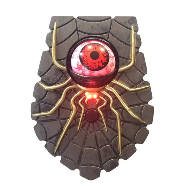 Lightup Eyeball Spider With LED Lighting and Sound 13x7.5x18cm (Battery Operated)