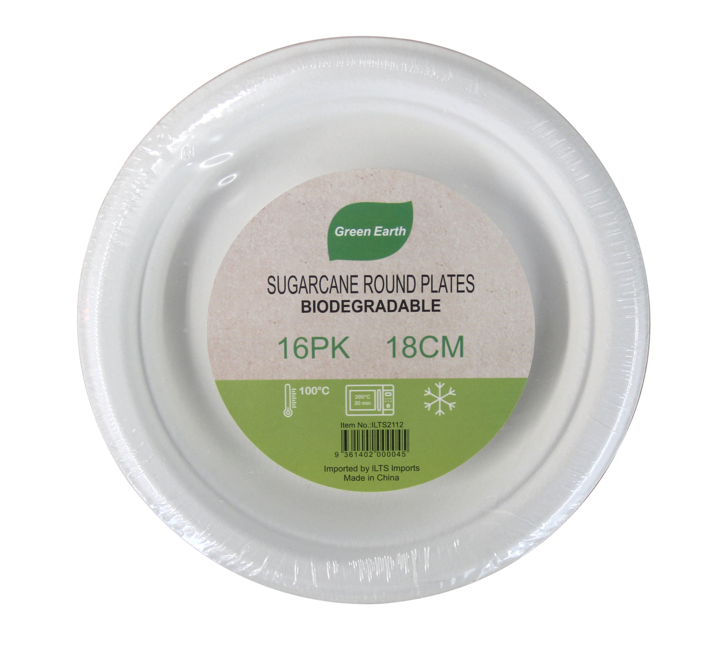 384pk BULK of Sugarcane Round Plates 18cm