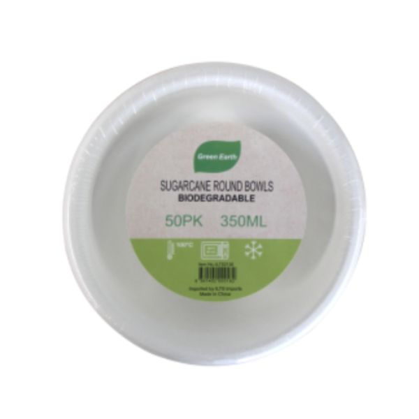 Sugarcane Round Bowls 13cm (350ml) 50pk