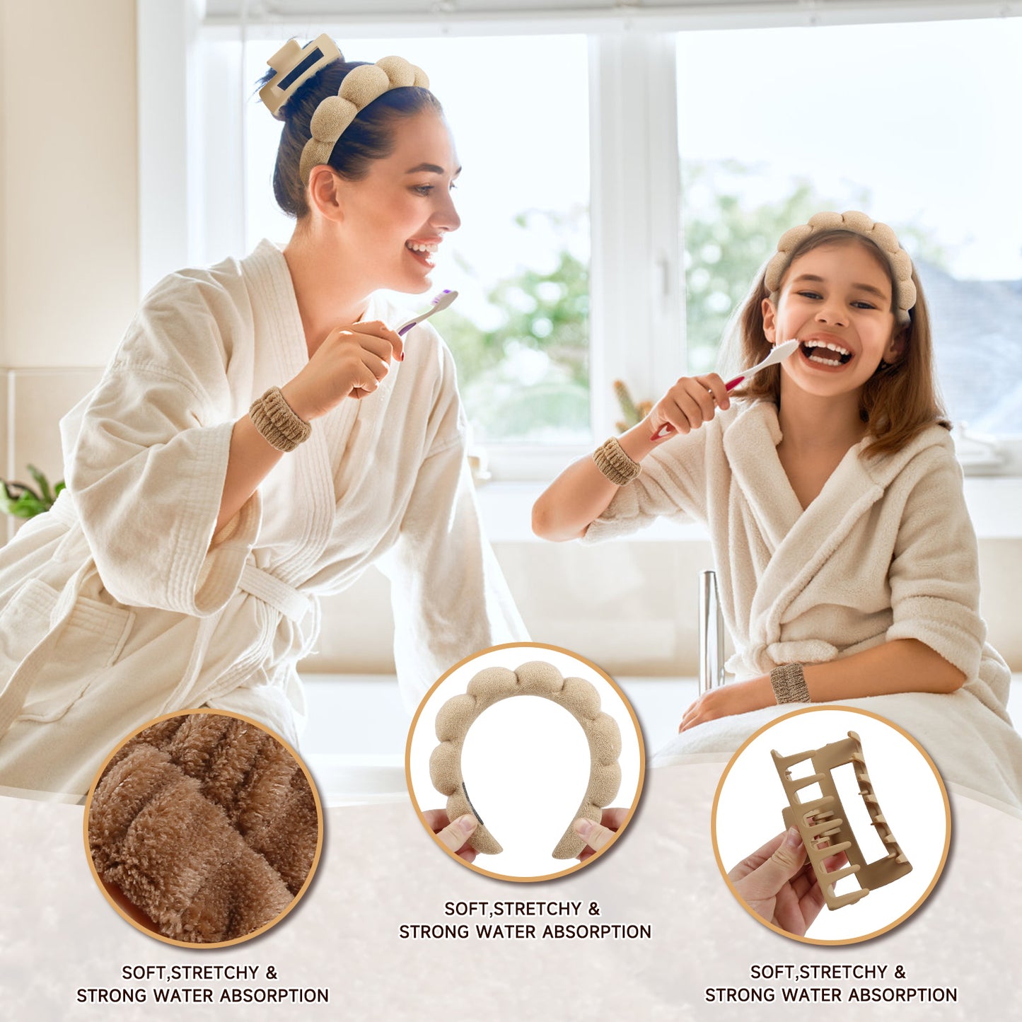 Headband Hair Claw Clips Set 4 in 1 (Free Shipping)