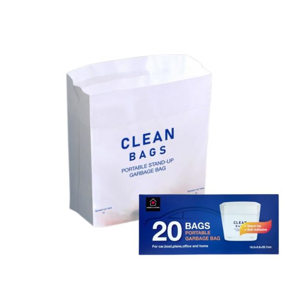 20pk Portable Garbage Bag 19.2x5.8x25.7cm