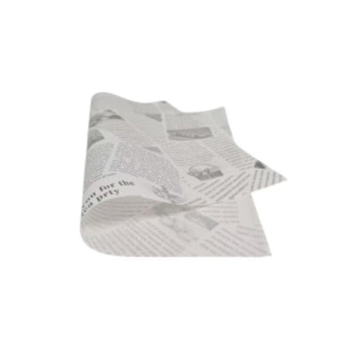 50pk Greaseproof Paper Newspaper (400x330mm)