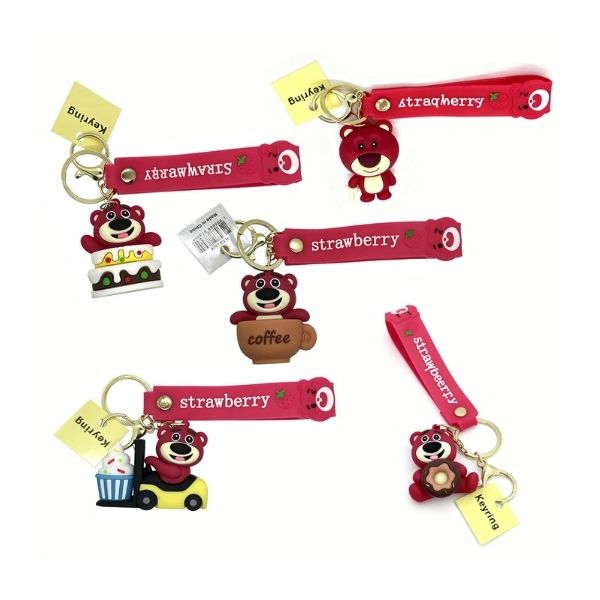 Strawberry Bear Keyring