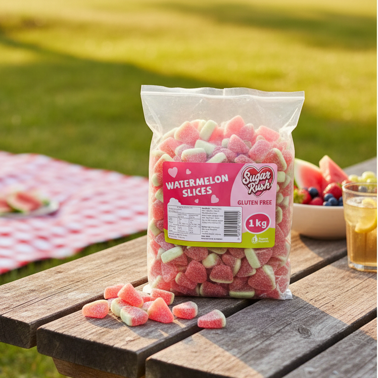 Sugar Rush Gummy Watermelon Slices 1kg