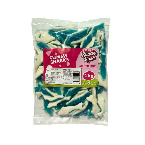 Sugar Rush Gummy Sharks 1Kg