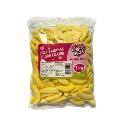 Sugar Rush Jelly Bananas Sugar Coated 1Kg