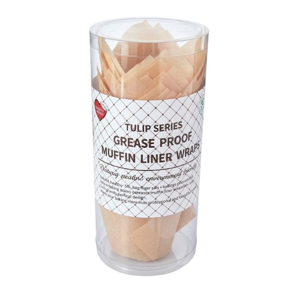50pk Brown Grease Proof Muffin Liner Wraps