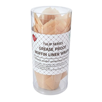 50pk Brown Grease Proof Muffin Liner Wraps