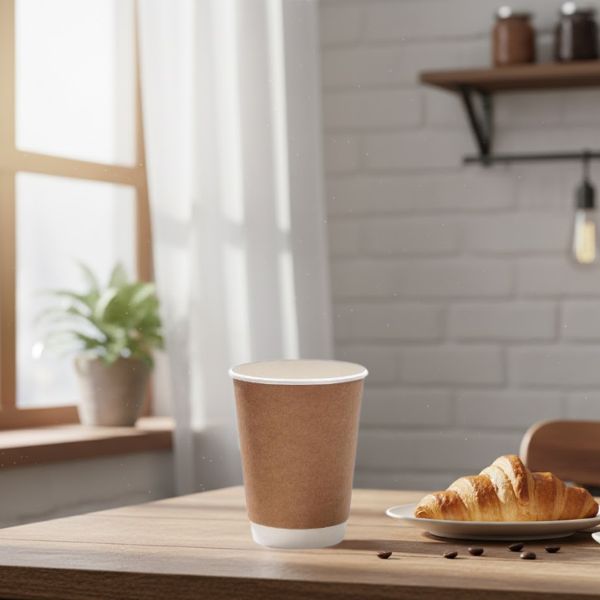 25pk 12oz DW Cup Kraft (90mm)