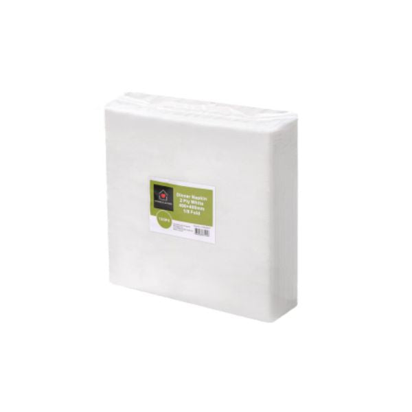 100s White Dinner Napkin 2PLY Quilted GT Fold (40x40cm)